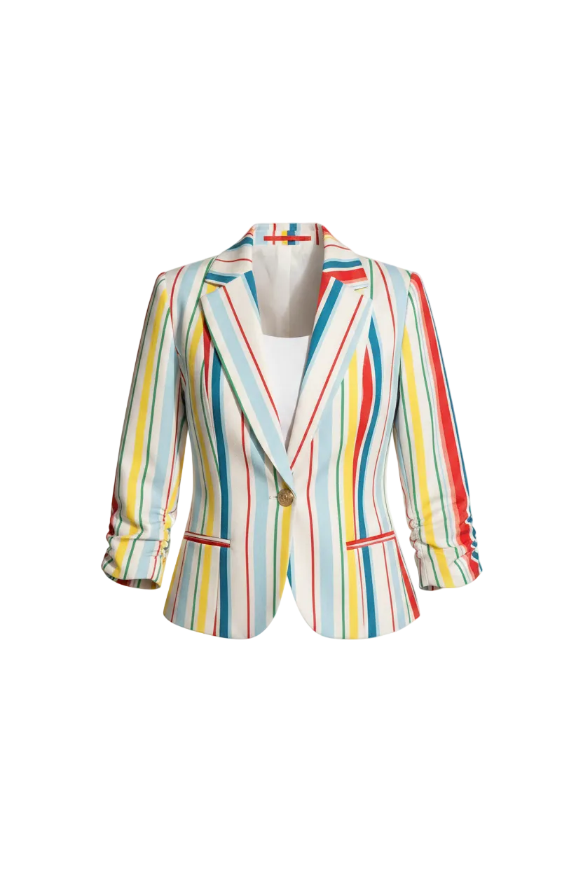 Rainbow Stripe Blazer - product shot without model